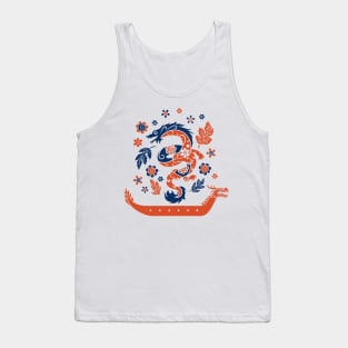 Dragon Boat Paddling Retro Look Tank Top